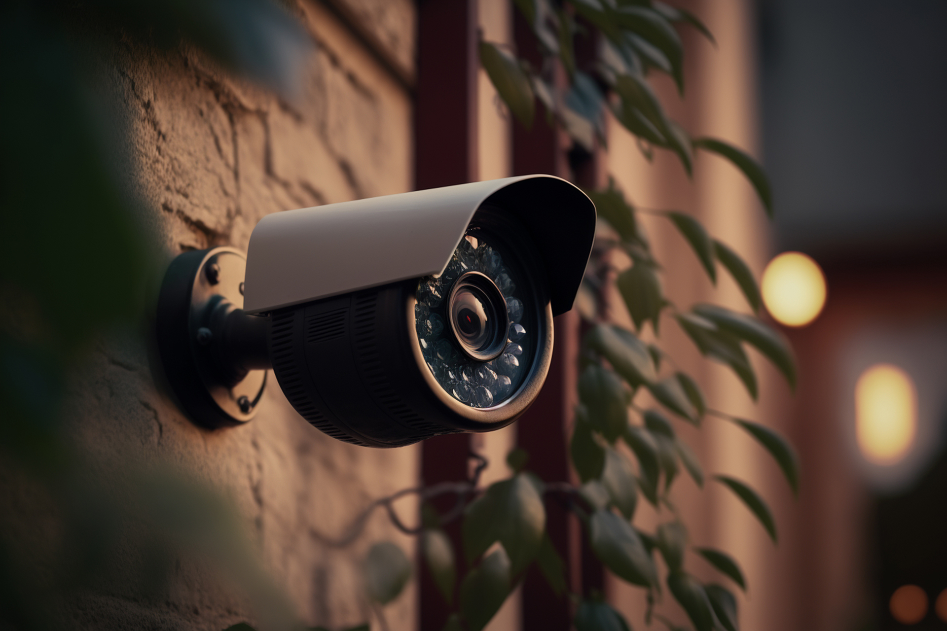 Schumacher Homes Surveillance Camera Mounted on a Wall for Enhanced Security Measures